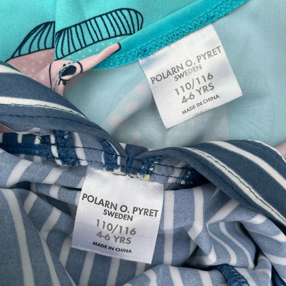Two size 4-6 (110/116 cm) Polarn o. Pyret swim suits - Picture 3 of 4